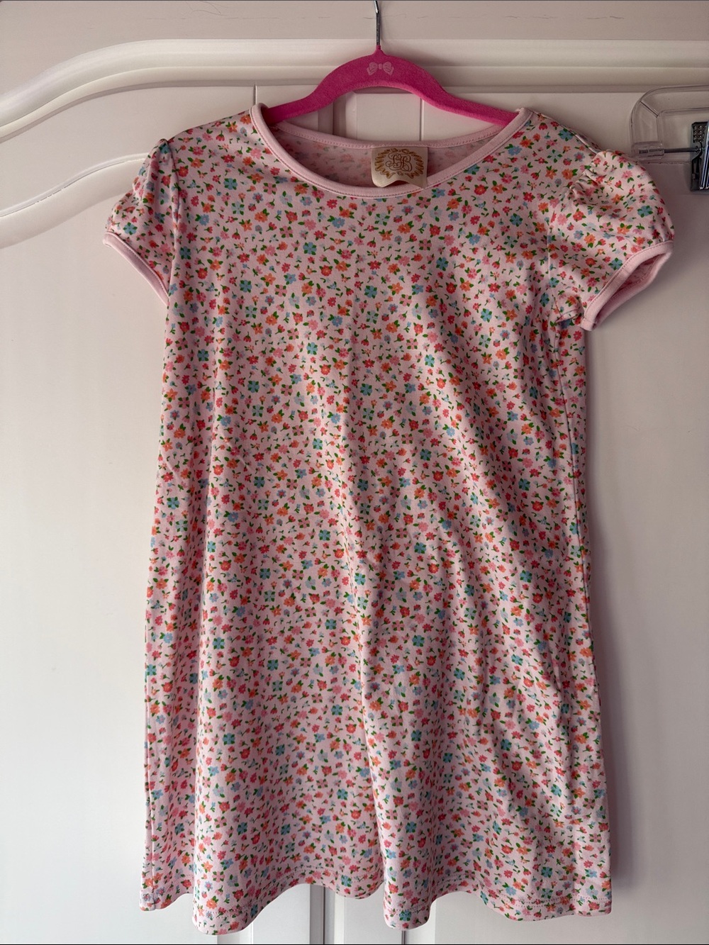 Girls' Beaufort Bonnet Company Pink Floral Short-Sleeve Dress Top